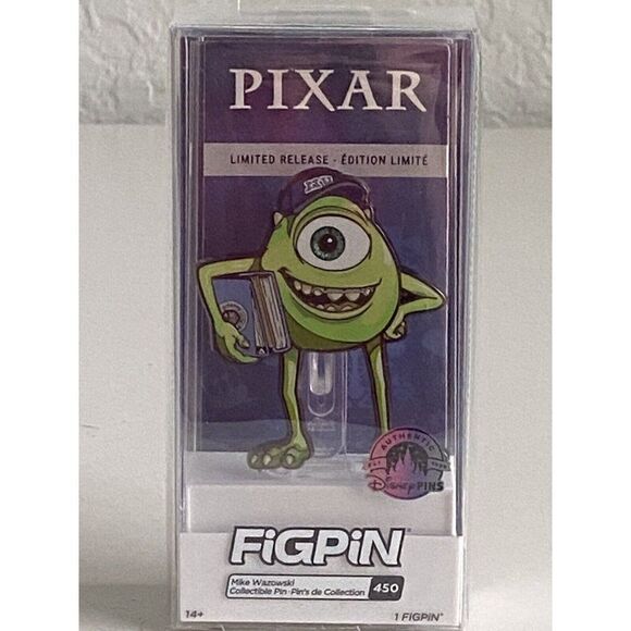 Fig Pin Pixar Limited Release Edition Monsters University Mike Wazowski # 450 - Picture 3 of 10